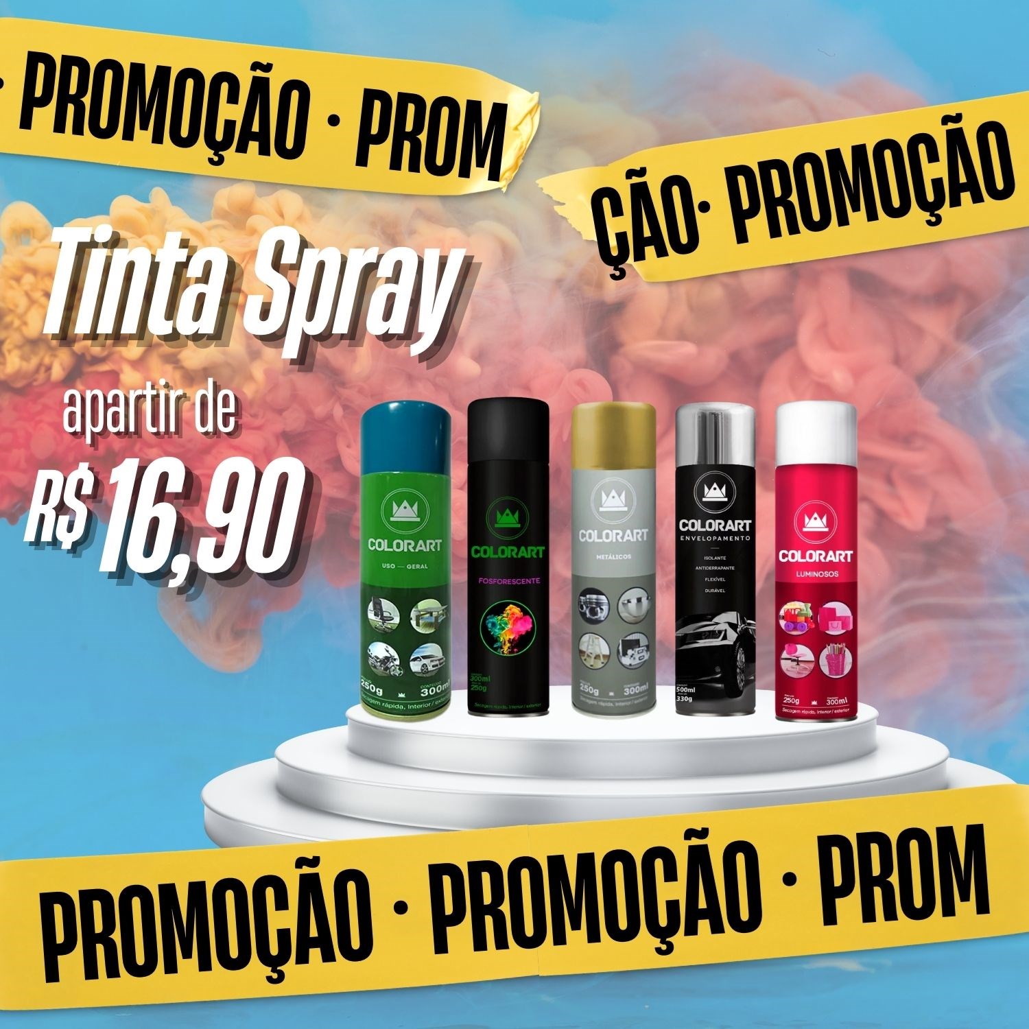 Confira! Tinta Spray apartir de R$ 16,90