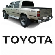 Adesivo Toyota da Tampa Traseira Hilux 1998 a 2005 Preto