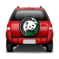 Capa de Estepe com Cadeado Cabo de Aço Air Cross Crossfox Doblo Ecosport Modelo Panda