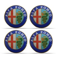 Jogo Emblema Resinado da Calota Alfa Romeo 48 mm