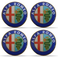Jogo Emblema Resinado da Calota Alfa Romeo 58 mm